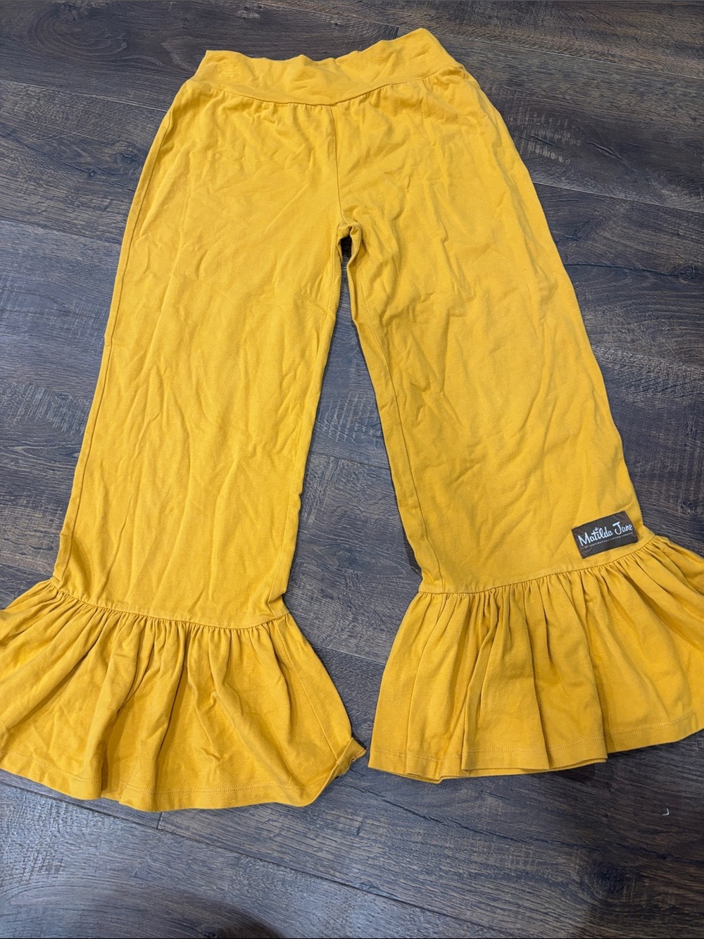 Matilda Jane Mustard Ruffle Hem Pants
